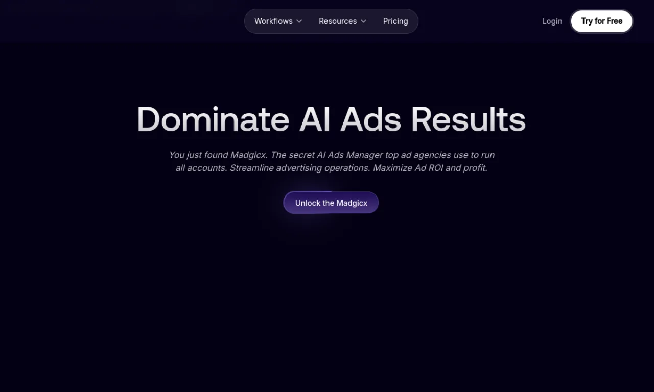 Screenshot of Polar / Madgicx Cloud website