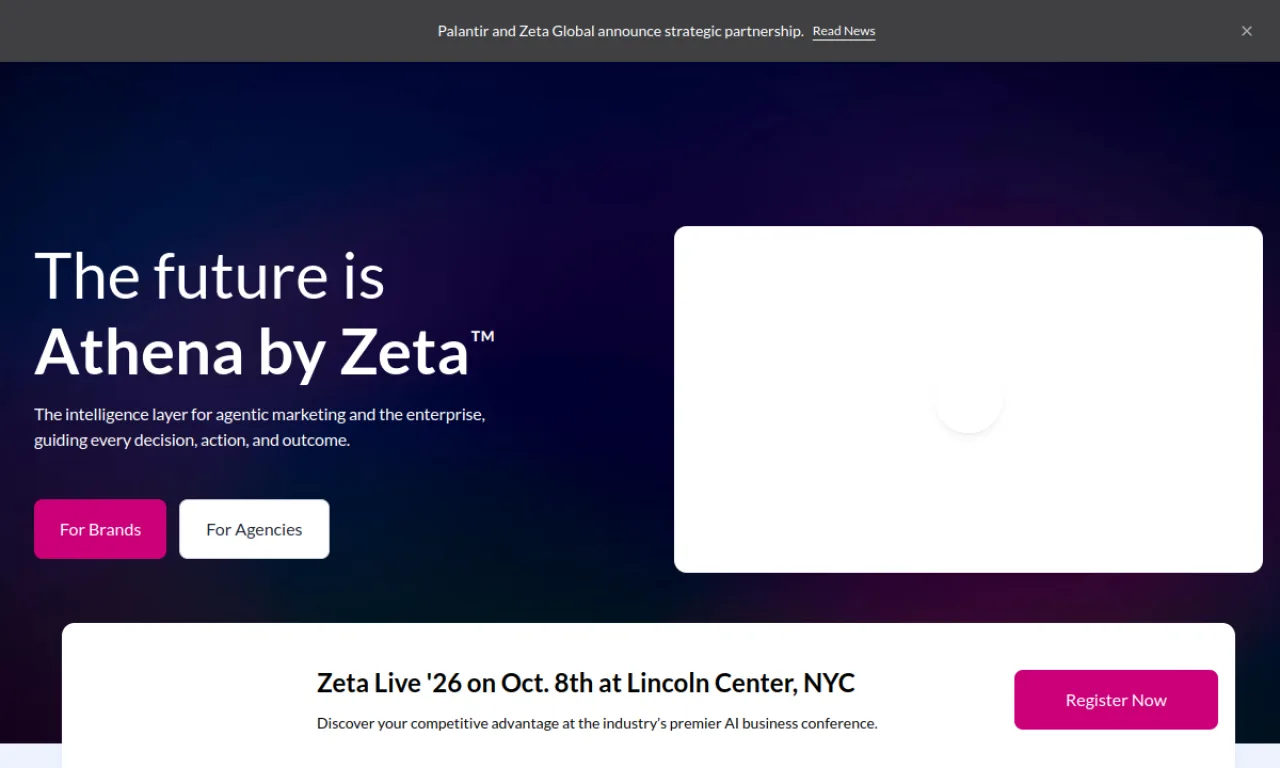 Screenshot of Zeta Global website