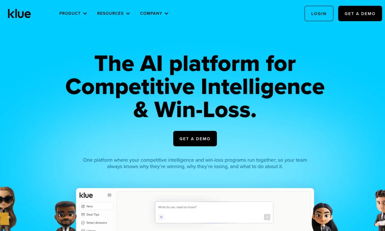 Screenshot of Klue website