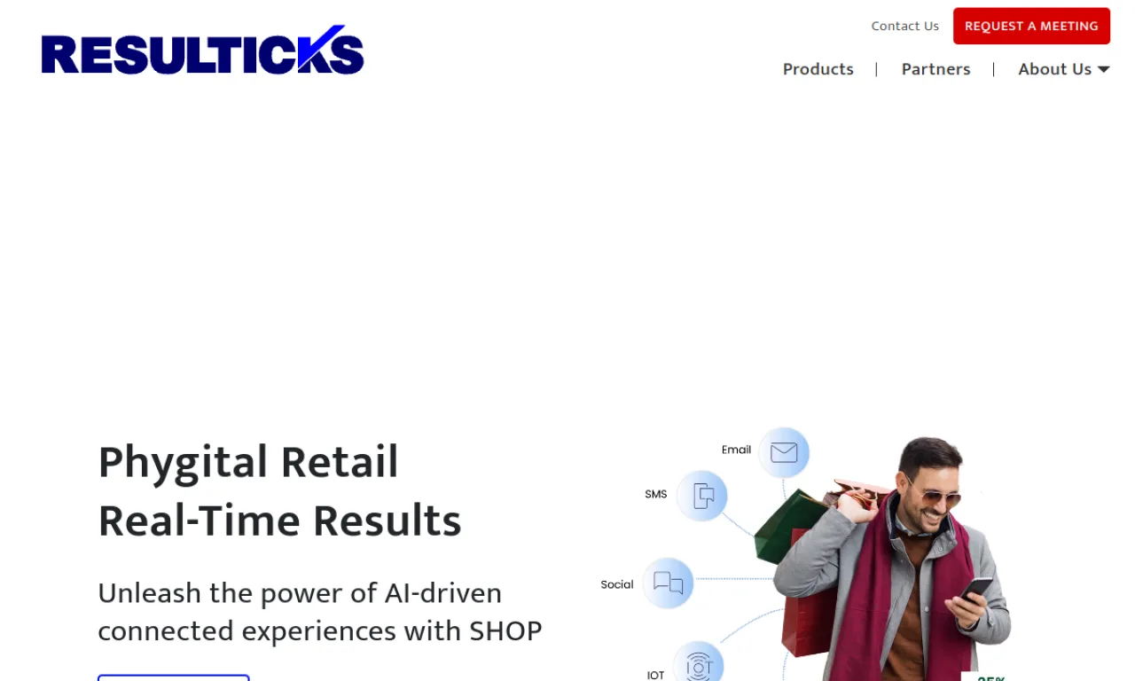 Screenshot of Resulticks website
