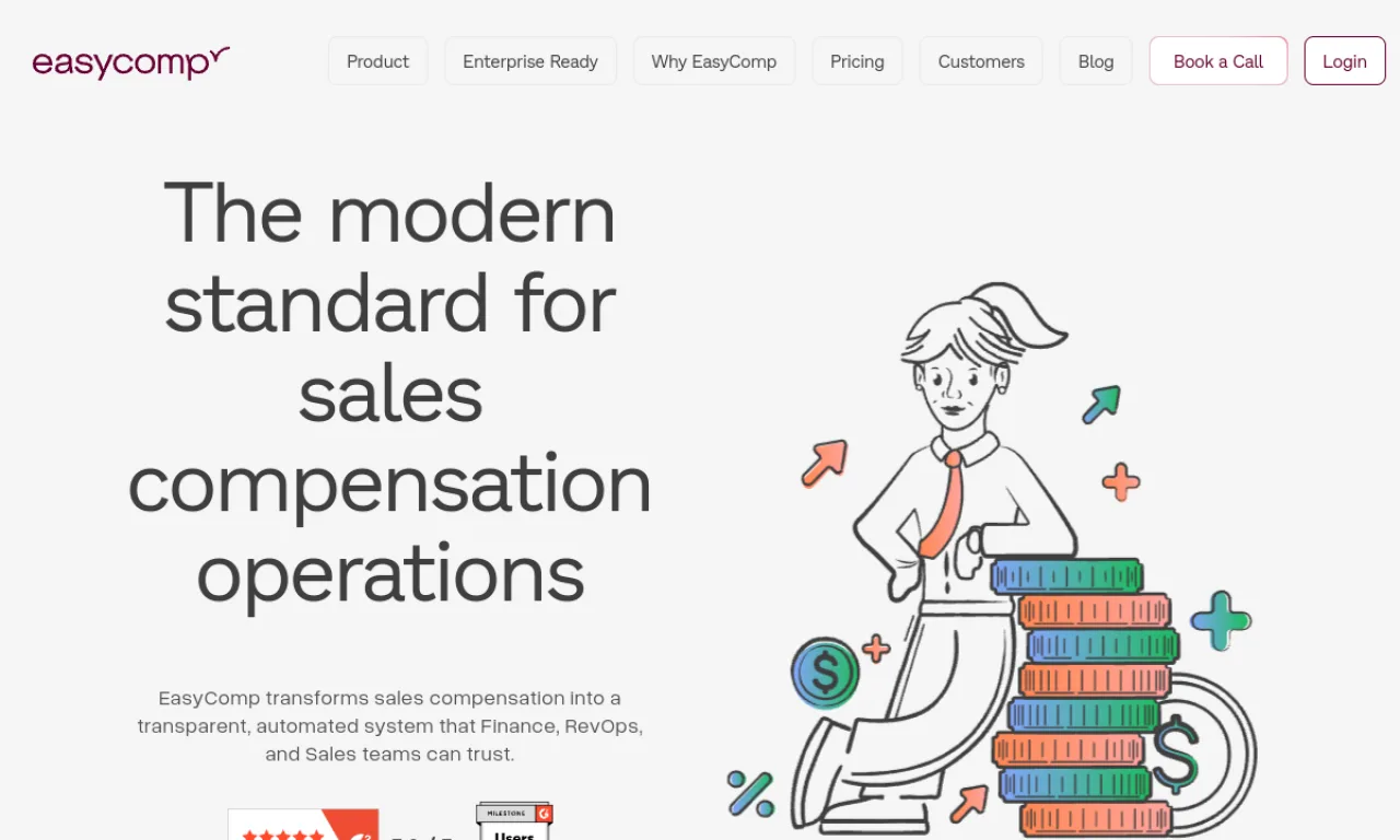Screenshot of EasyComp website