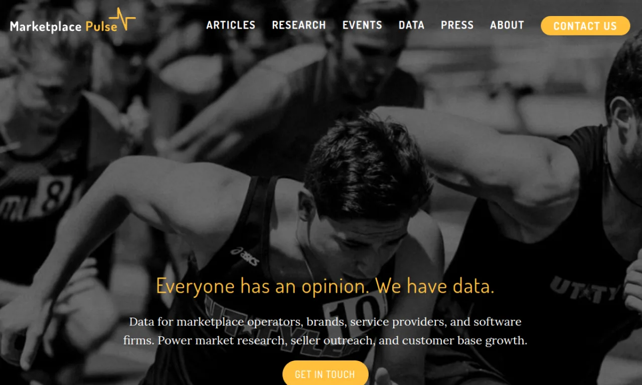 Screenshot of MarketplacePulse website