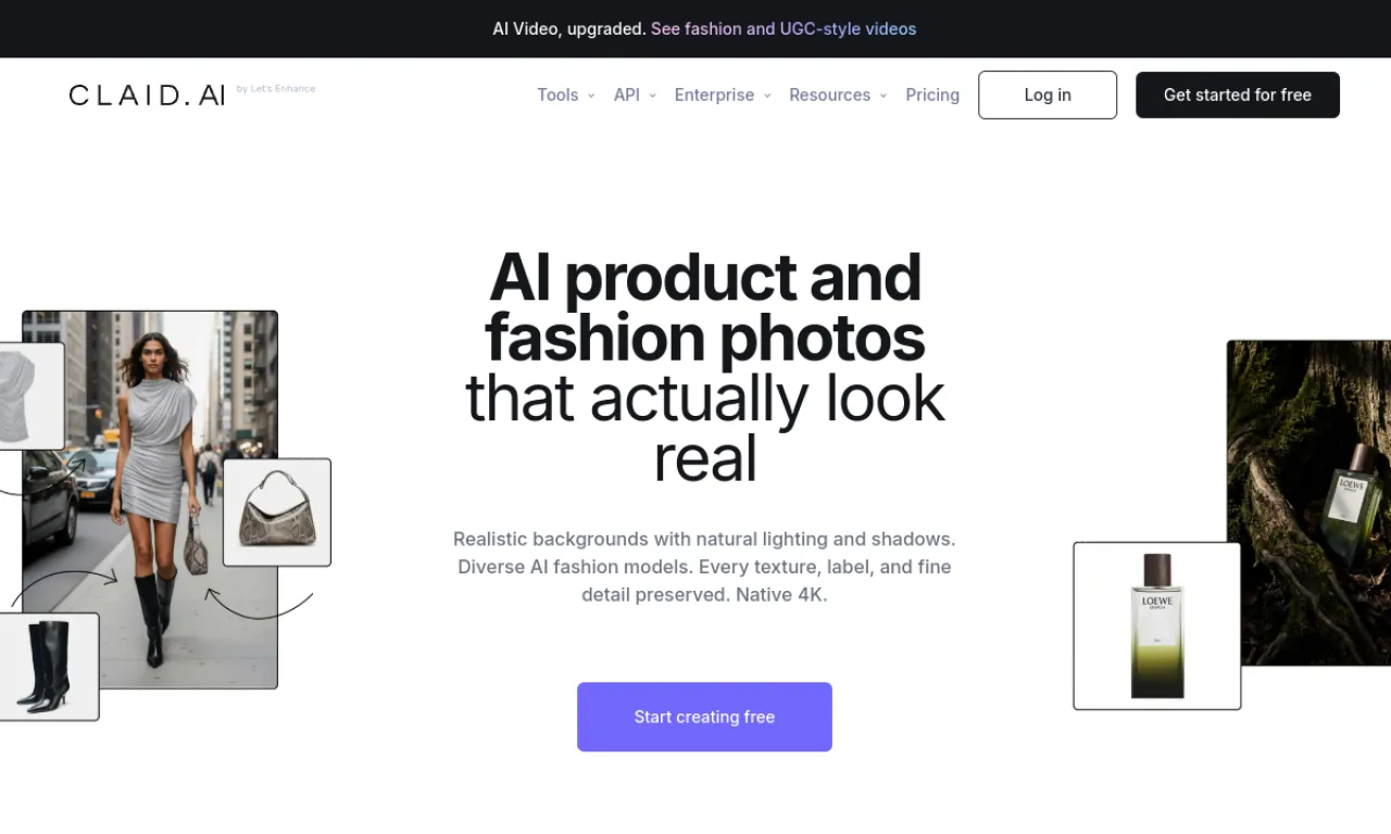 Screenshot of Phototroom API / Claid.ai website