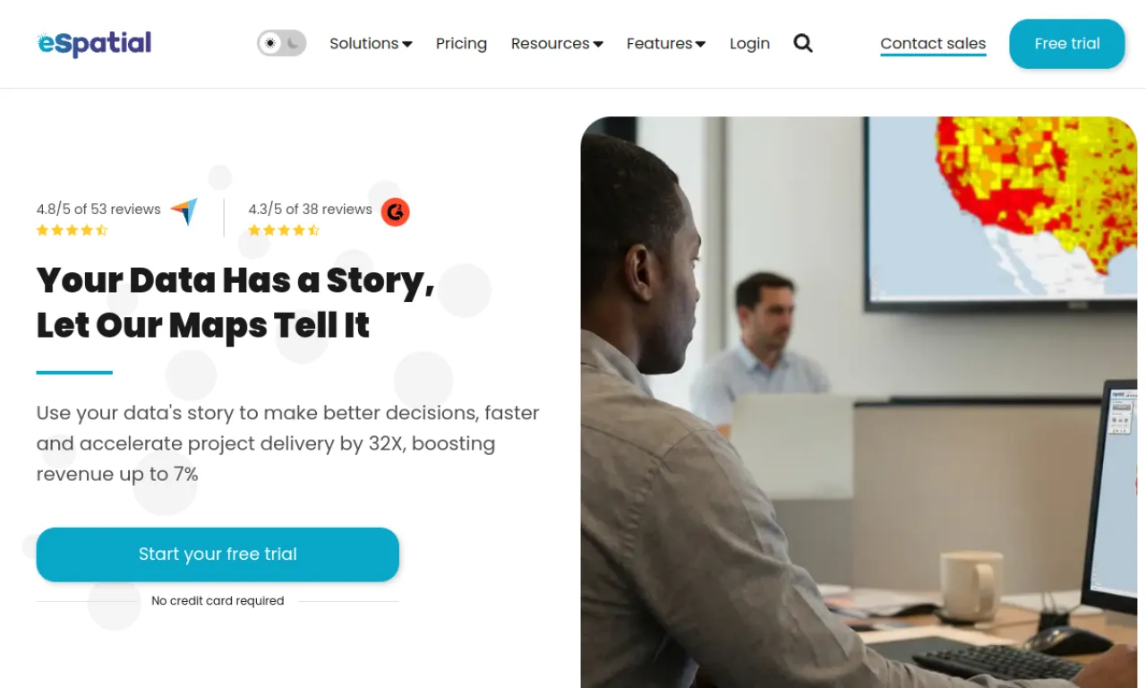 Screenshot of eSpatial website