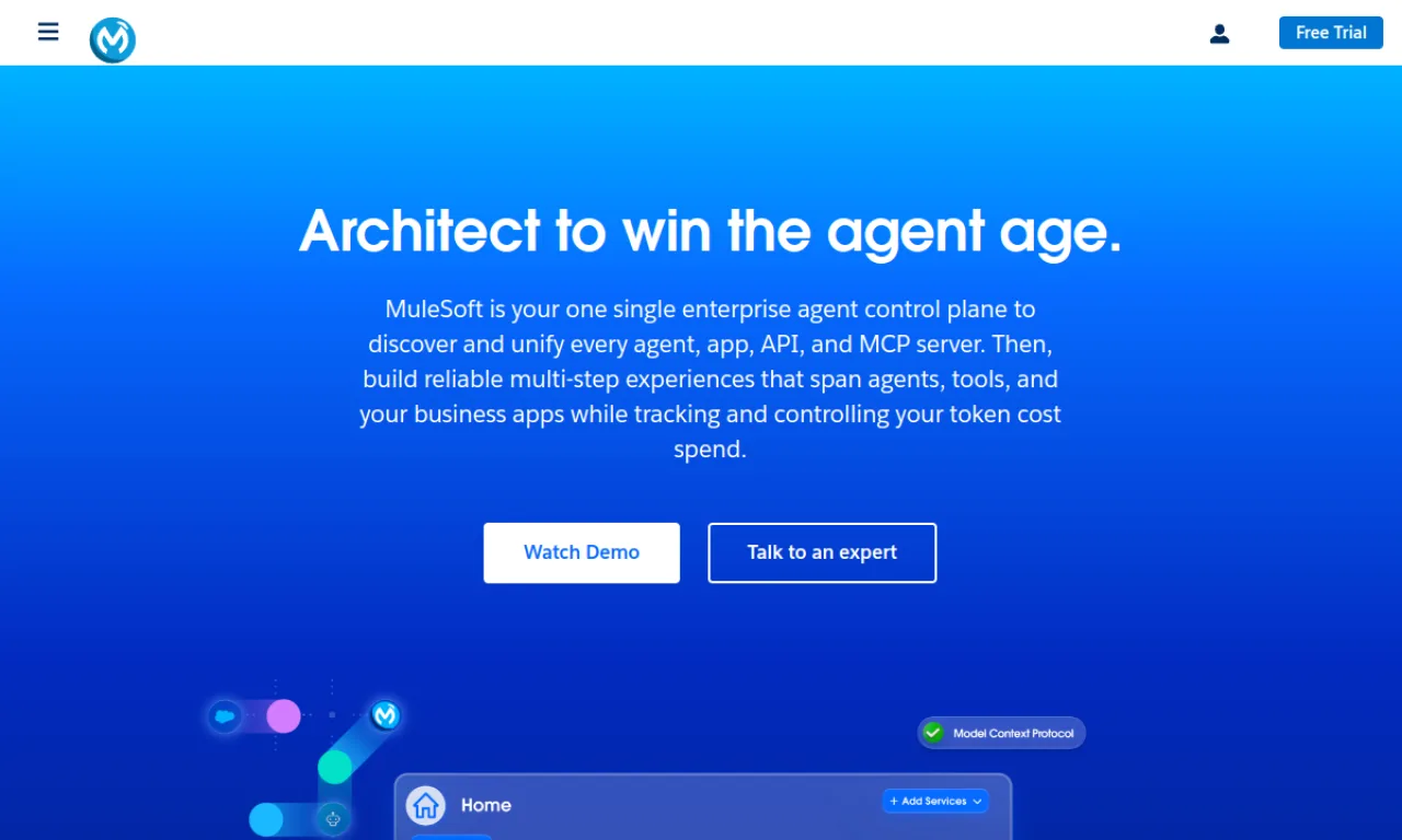 Screenshot of MuleSoft (Salesforce) website