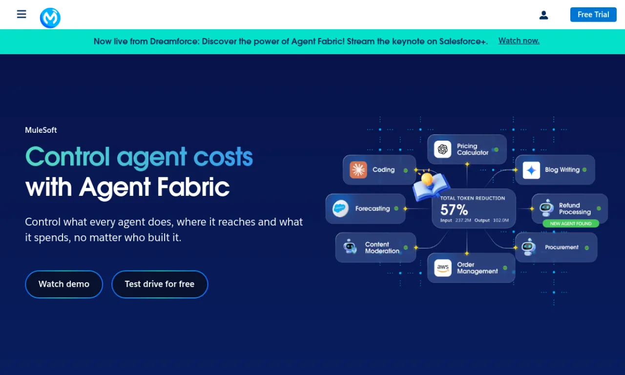 Screenshot of MuleSoft (Salesforce) website