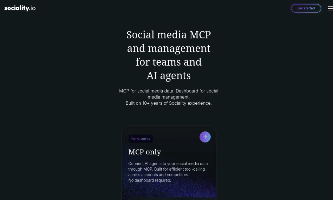 Screenshot of Sociality.io website