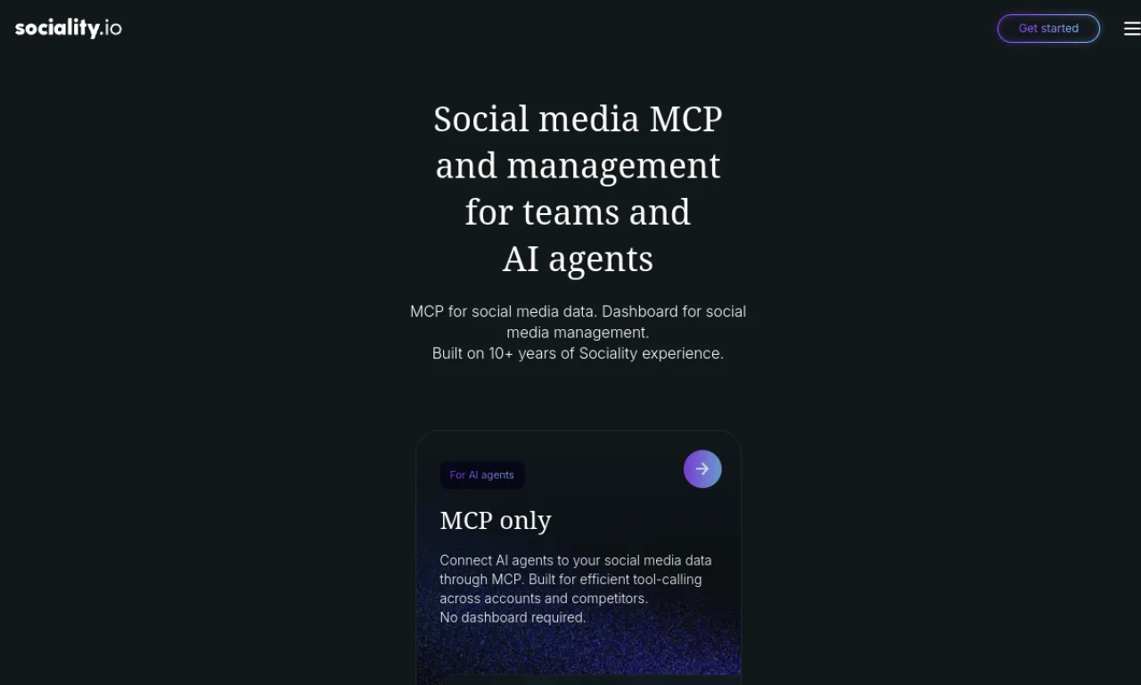 Screenshot of Sociality.io website