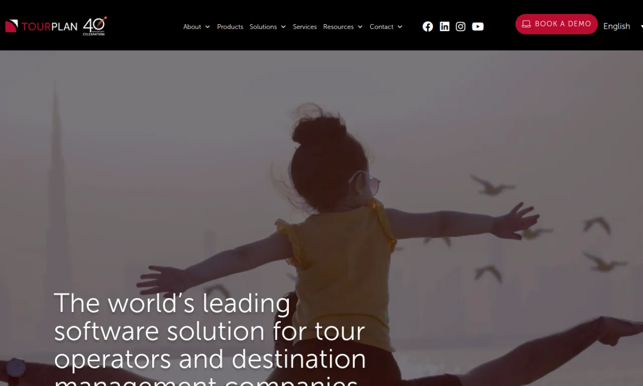 Screenshot of Tourplan / TravelWorks website