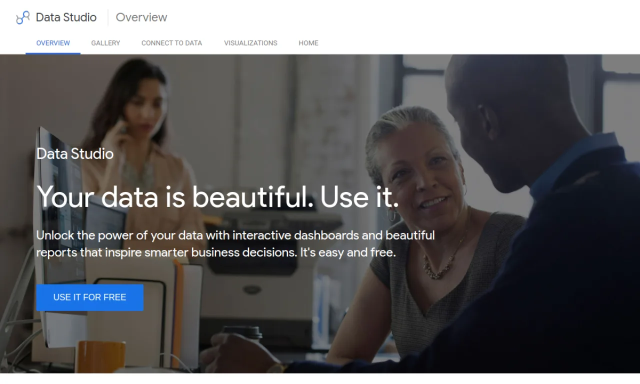Screenshot of Google Looker Studio website