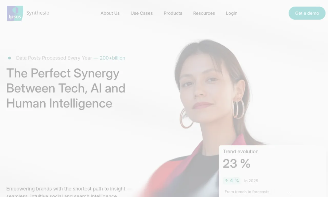 Screenshot of Synthesio website