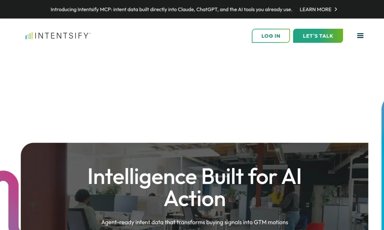 Screenshot of Intentsify Activation website
