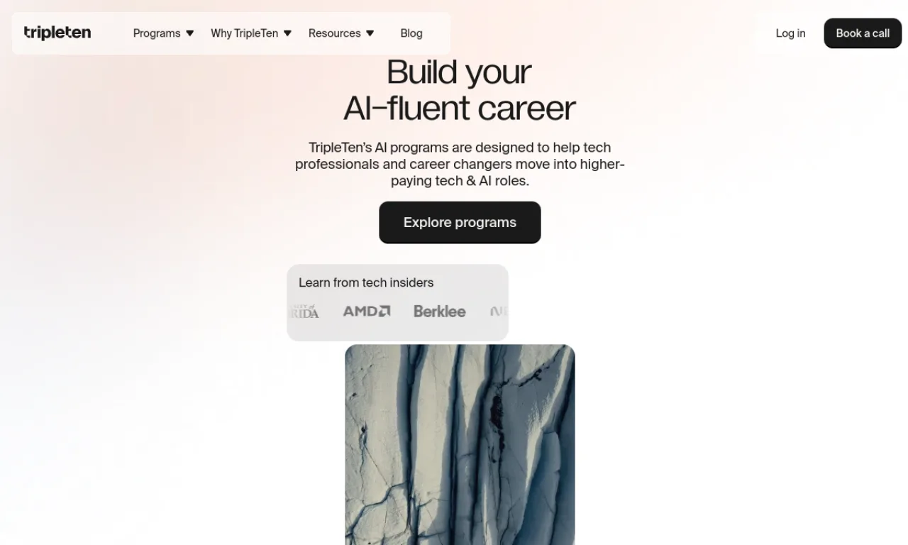 Screenshot of TripleTen website