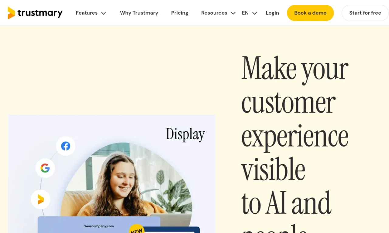 Screenshot of Trustmary website