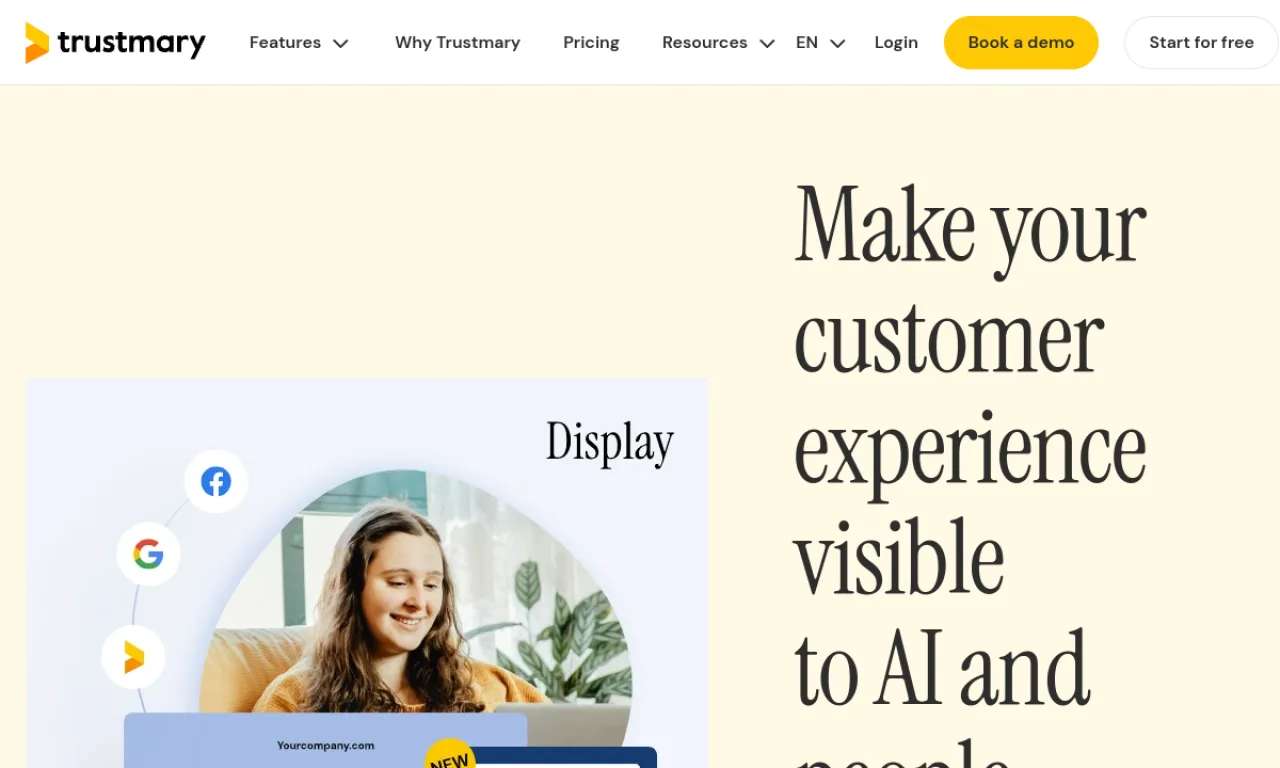 Screenshot of Trustmary website