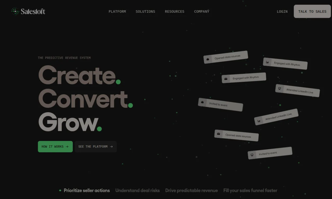 Screenshot of Clari website