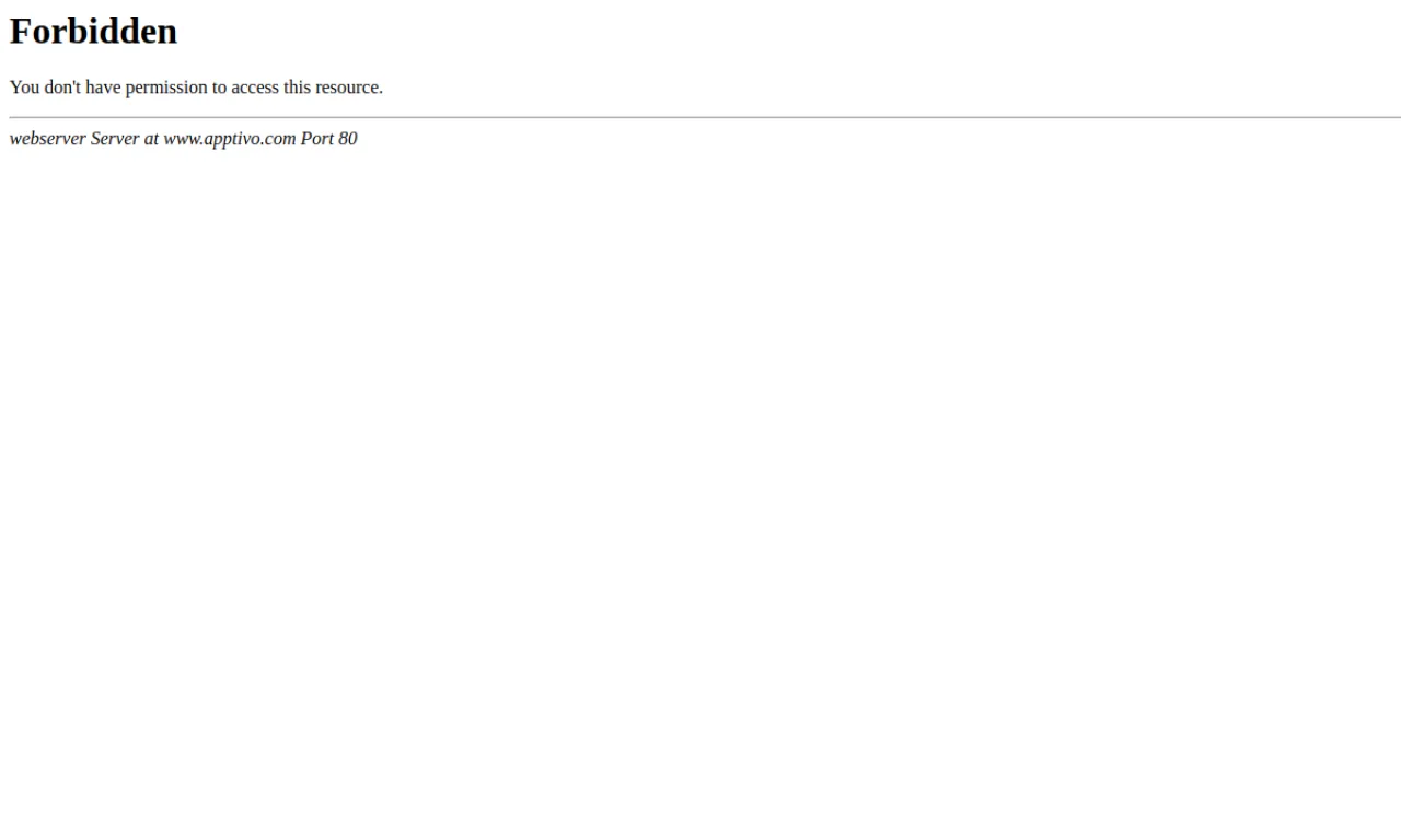 Screenshot of Apptivo website