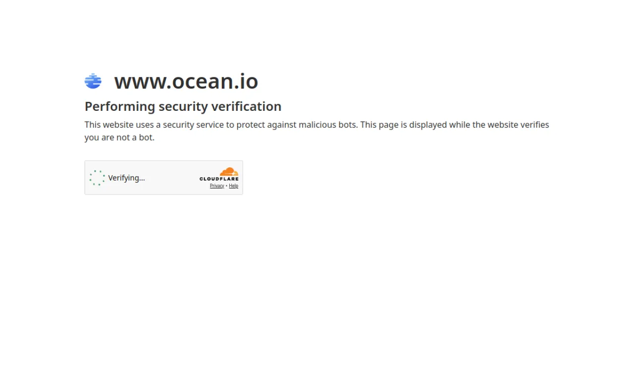Screenshot of Ocean.io (signals) website