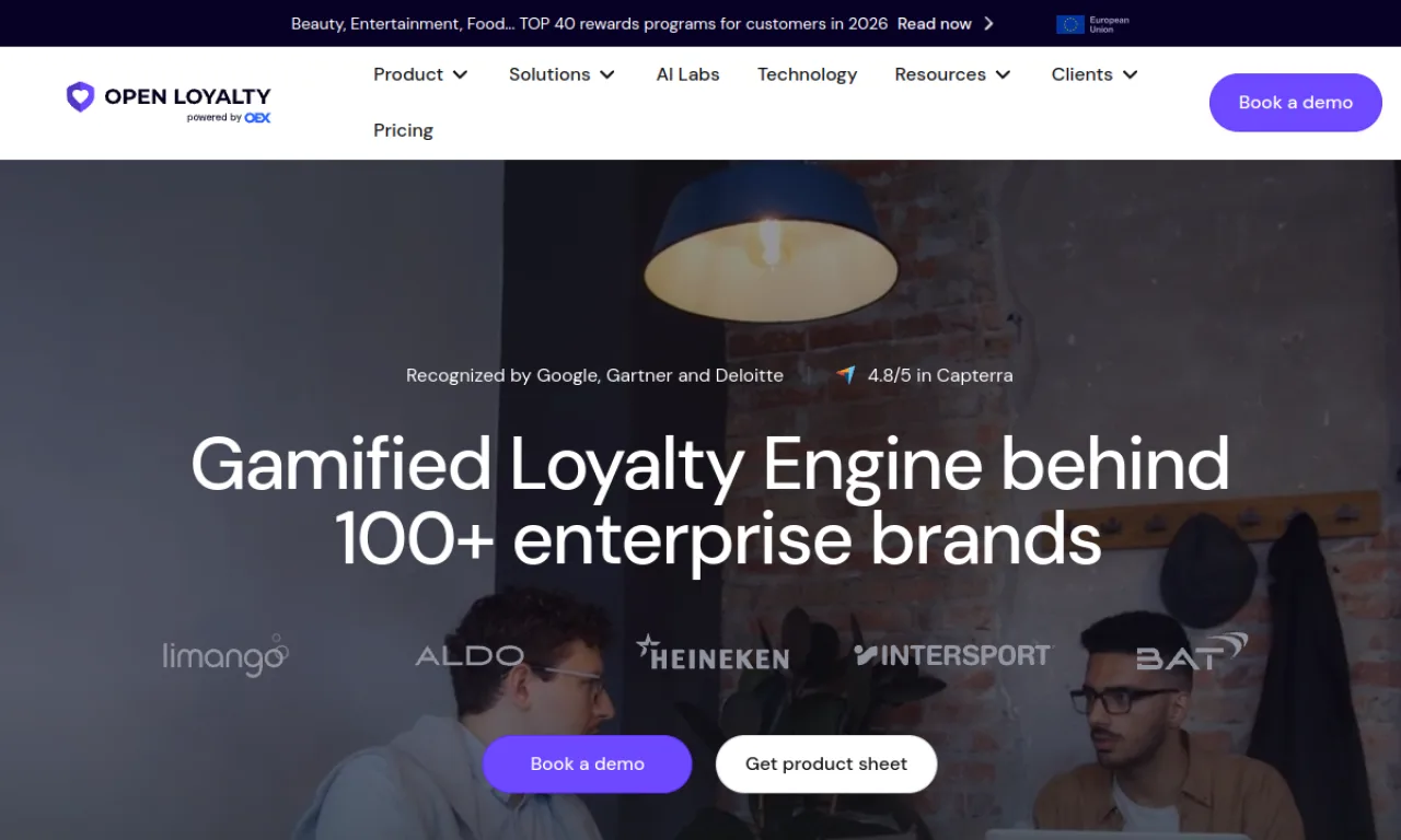 Screenshot of Open Loyalty website