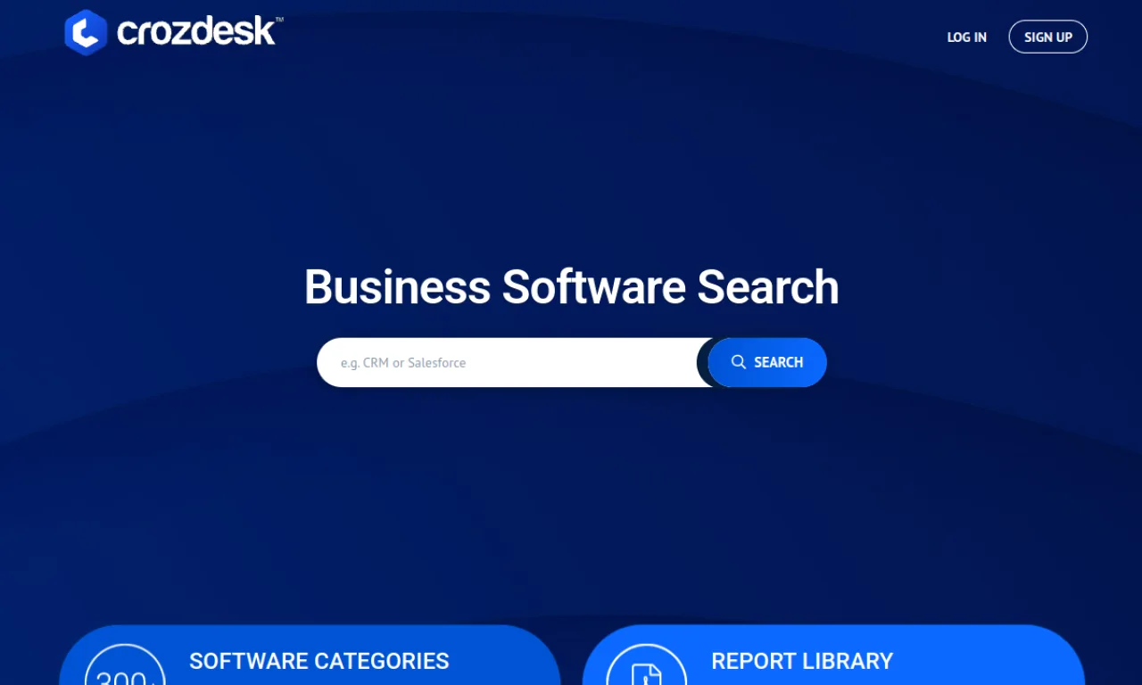 Screenshot of Crozdesk / SaaSGenius website