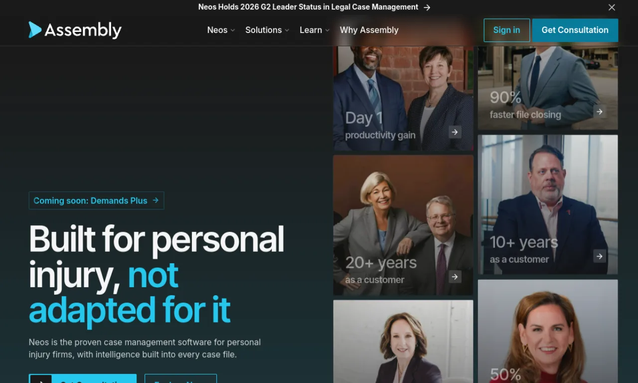 Screenshot of Neos (Assembly) website