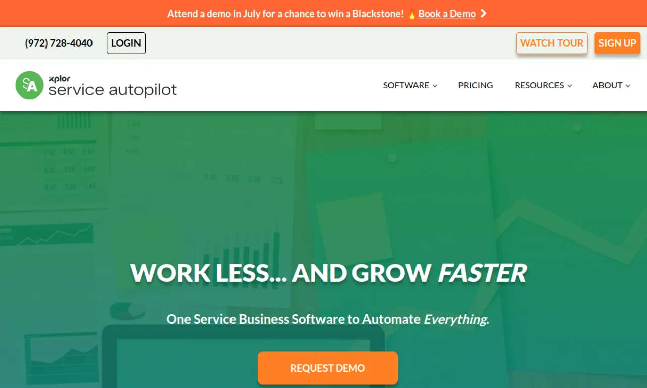 Screenshot of Service Autopilot website