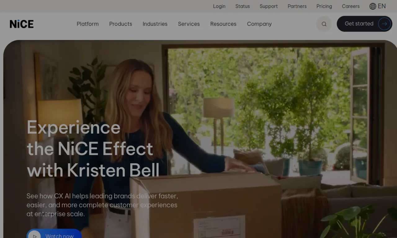 Screenshot of NICE Sales Performance website