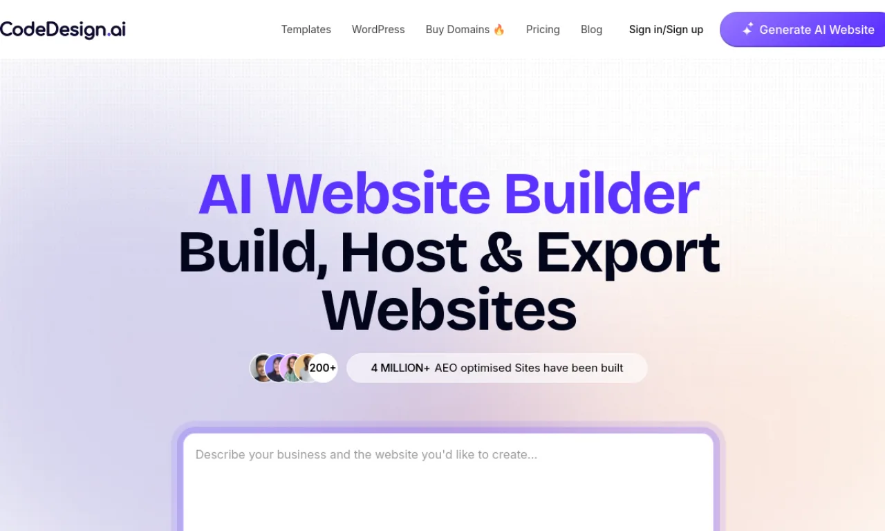 Screenshot of Sitejet / CodeDesign website