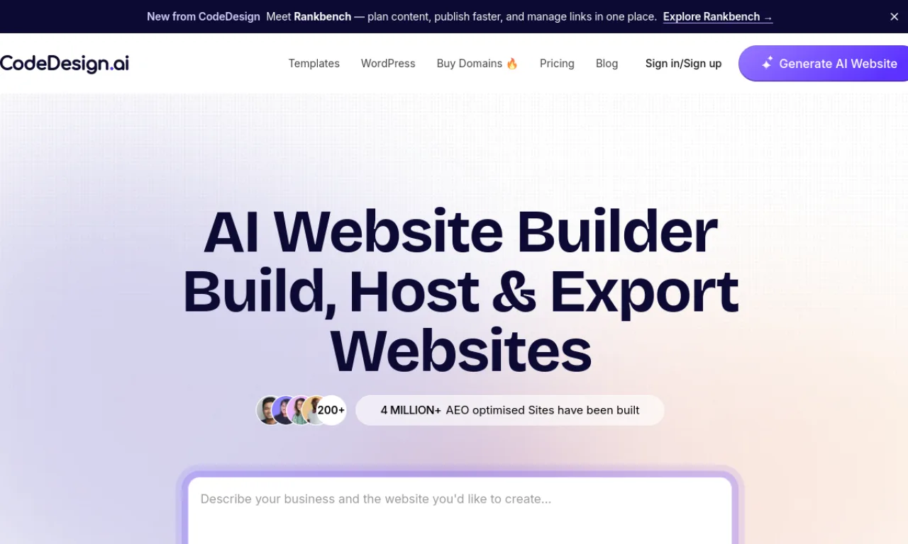 Screenshot of Sitejet / CodeDesign website