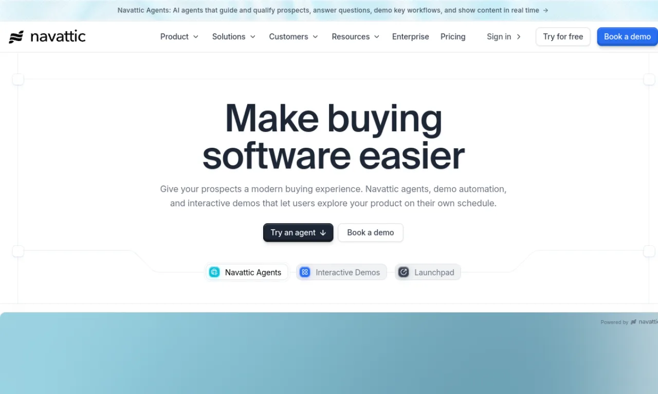 Screenshot of Navattic website