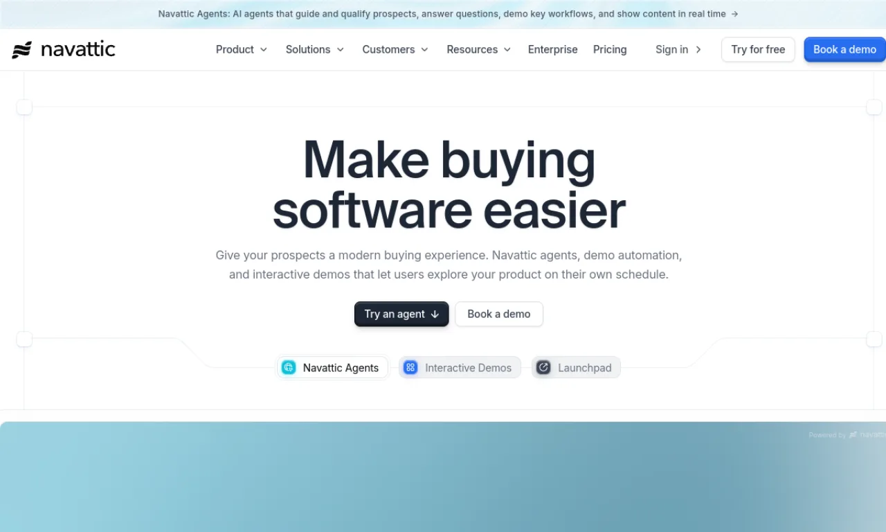 Screenshot of Navattic website