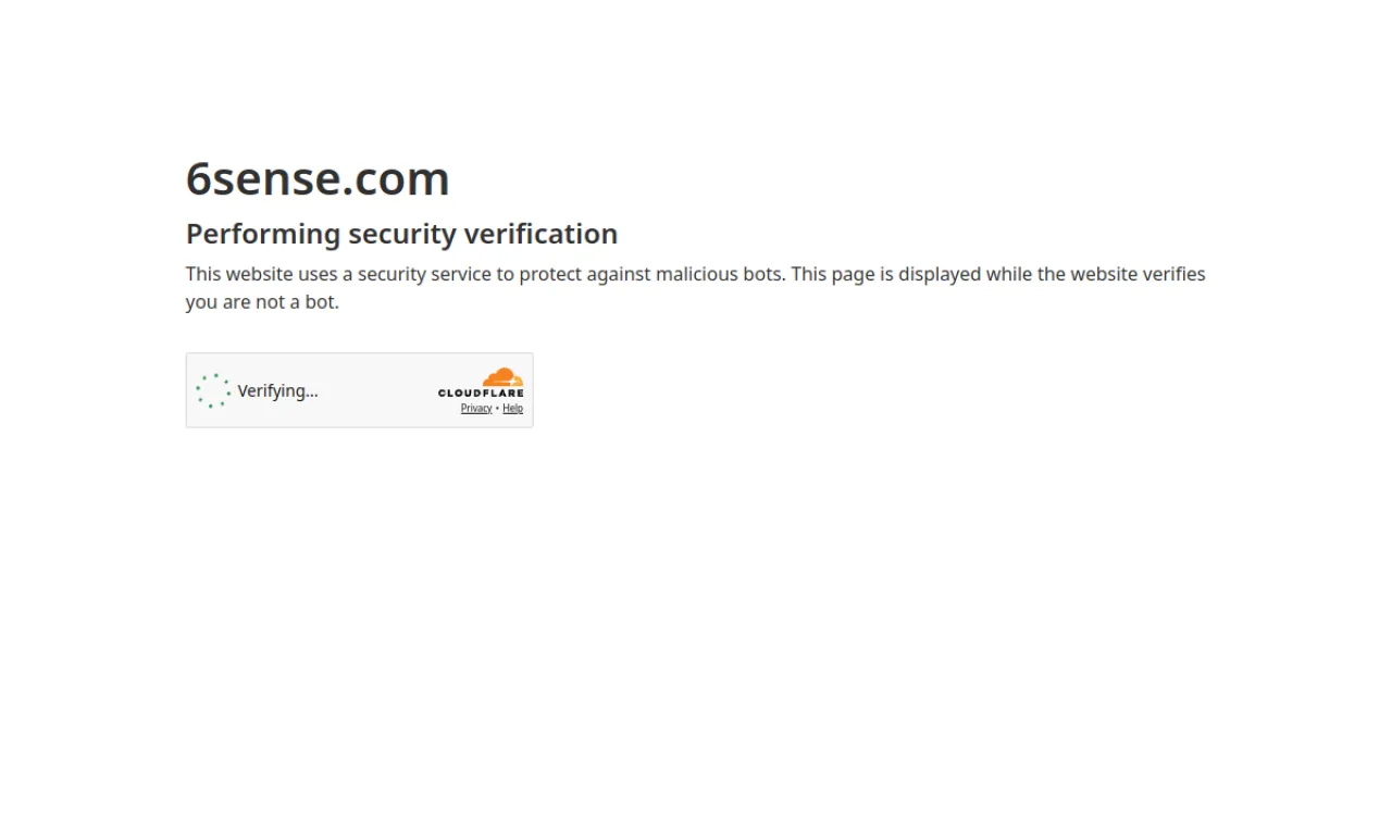 Screenshot of 6sense website