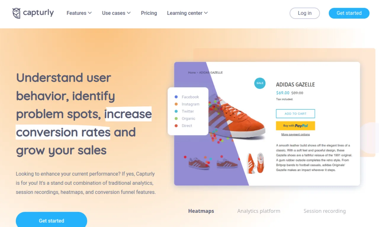 Screenshot of Capturly website
