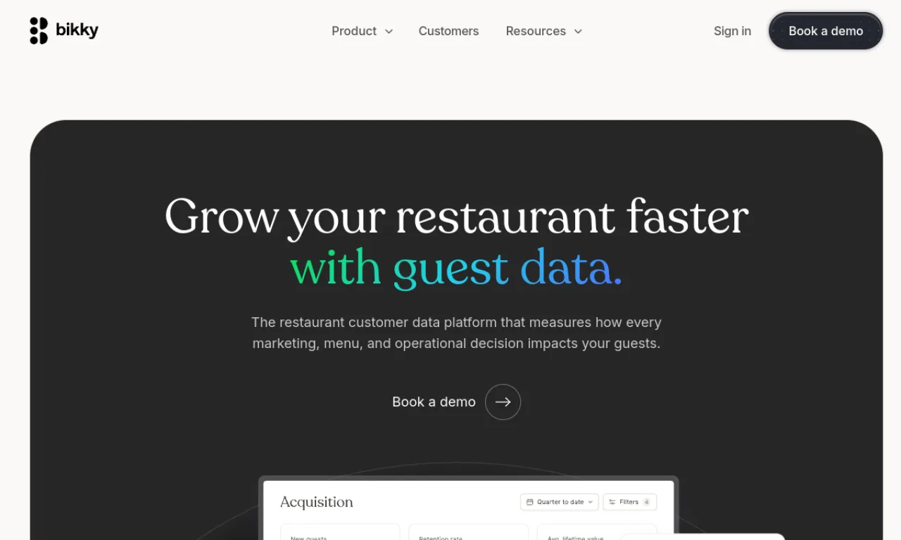 Screenshot of Bikky website