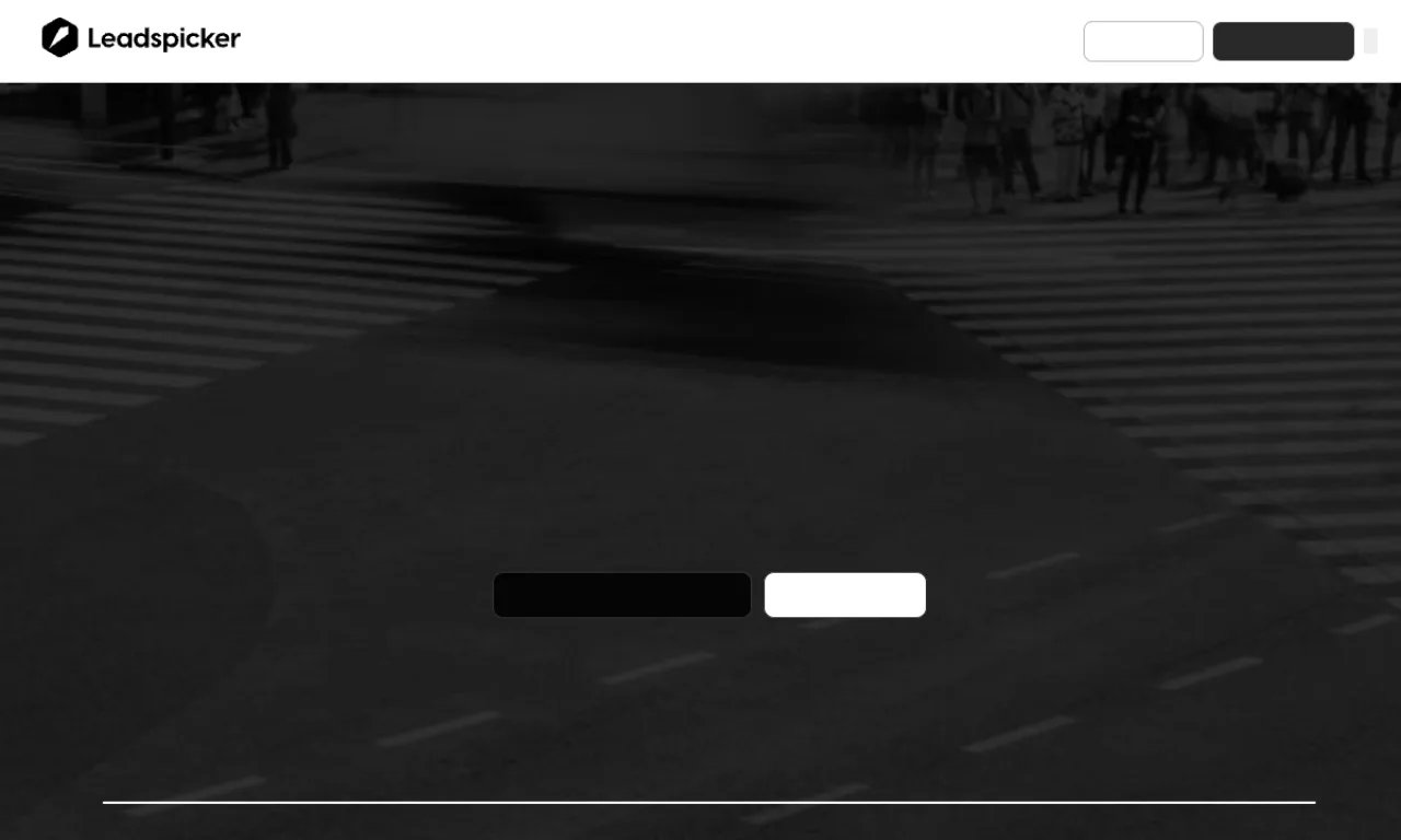 Screenshot of Leadspicker website