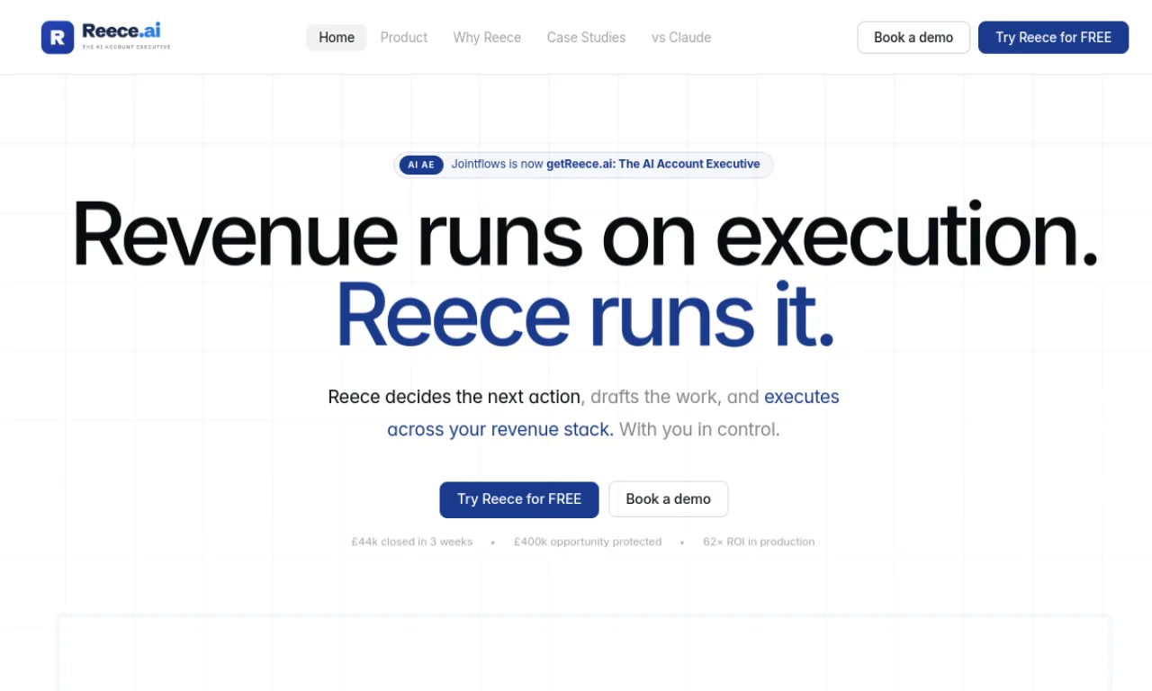 Screenshot of Jointflows / Dealfront ops website