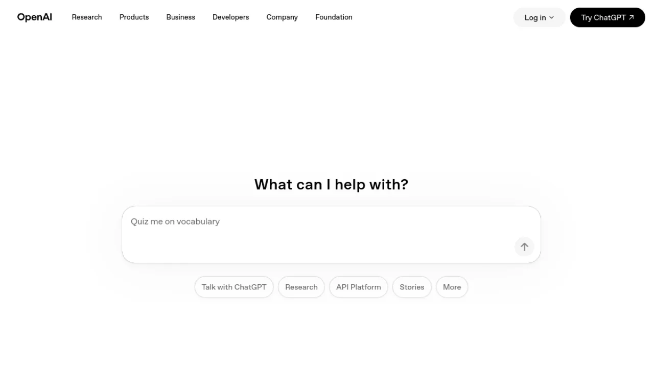 Screenshot of Sora website