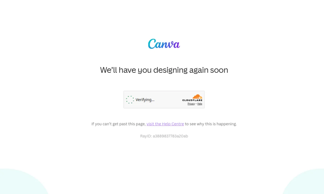 Screenshot of Canva AI website