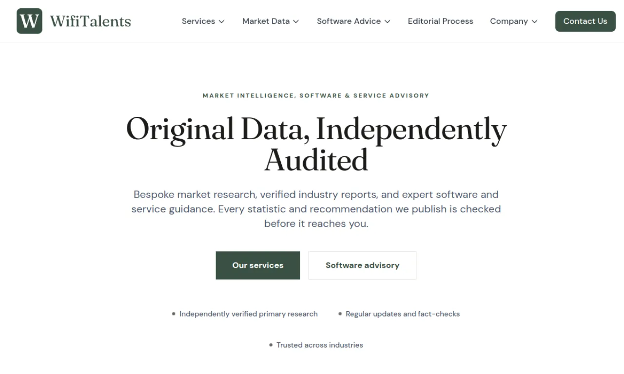 Screenshot of Wifitalents website