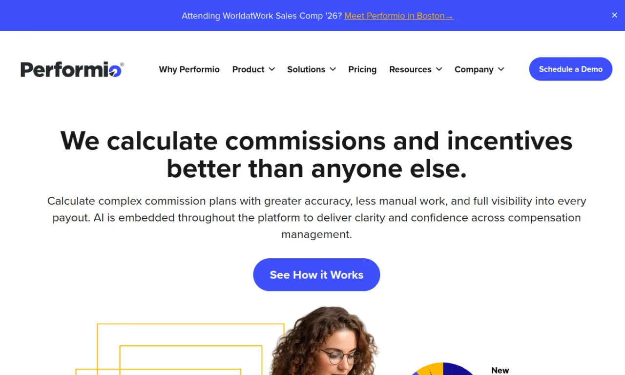 Screenshot of Performio website