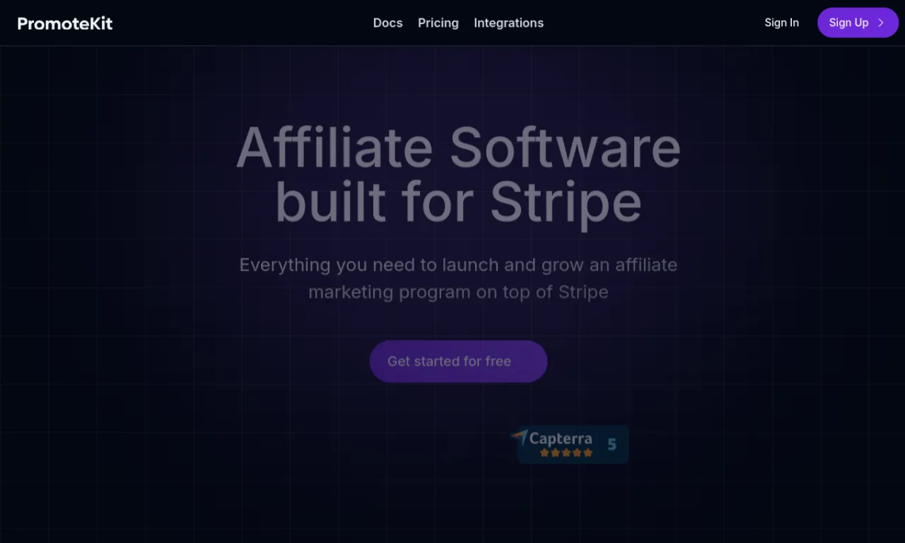Screenshot of PromoteKit website