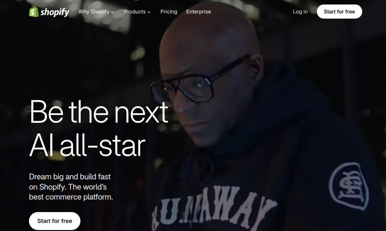 Screenshot of Shopify Collabs website