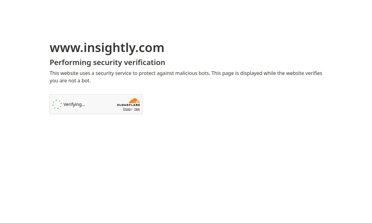 Screenshot of Insightly CRM website