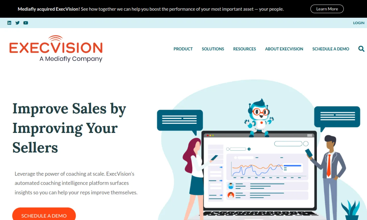Screenshot of ExecVision website