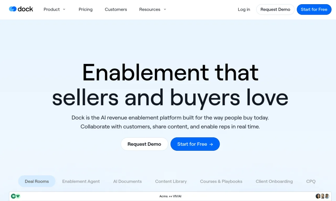Screenshot of Dock MAPs website