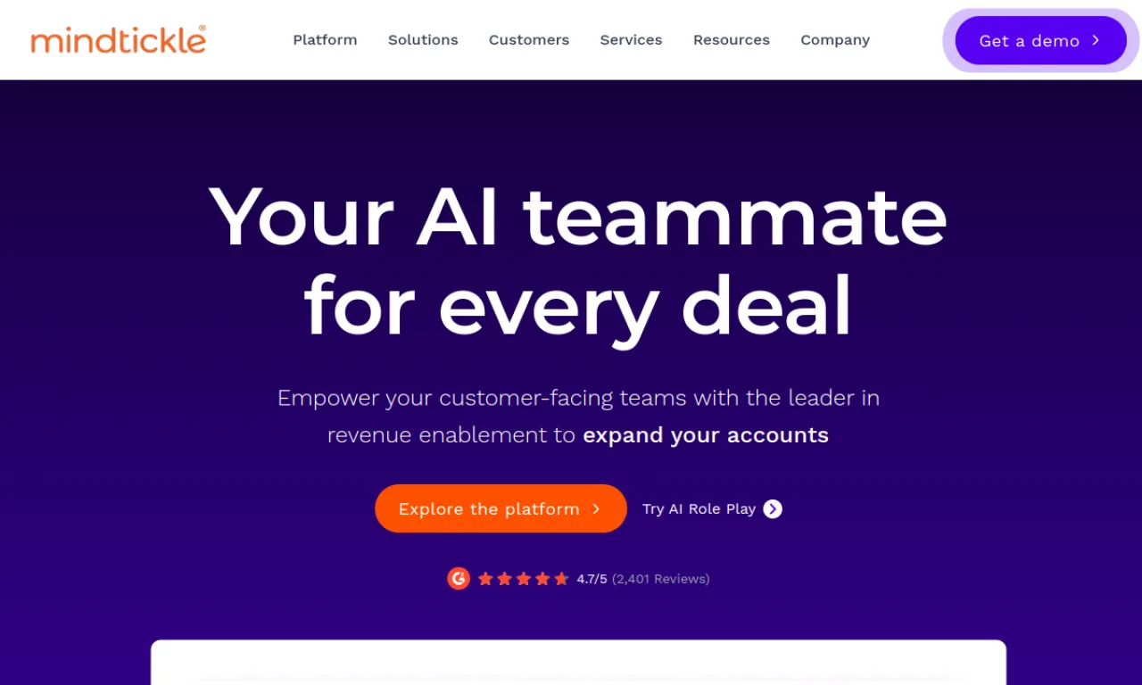 Screenshot of Enable / Mindtickle Assets website