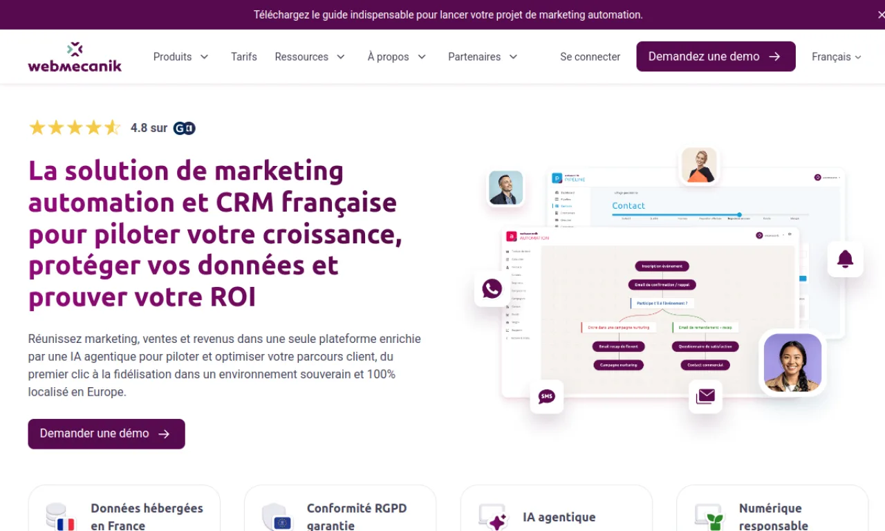 Screenshot of Webmecanik website