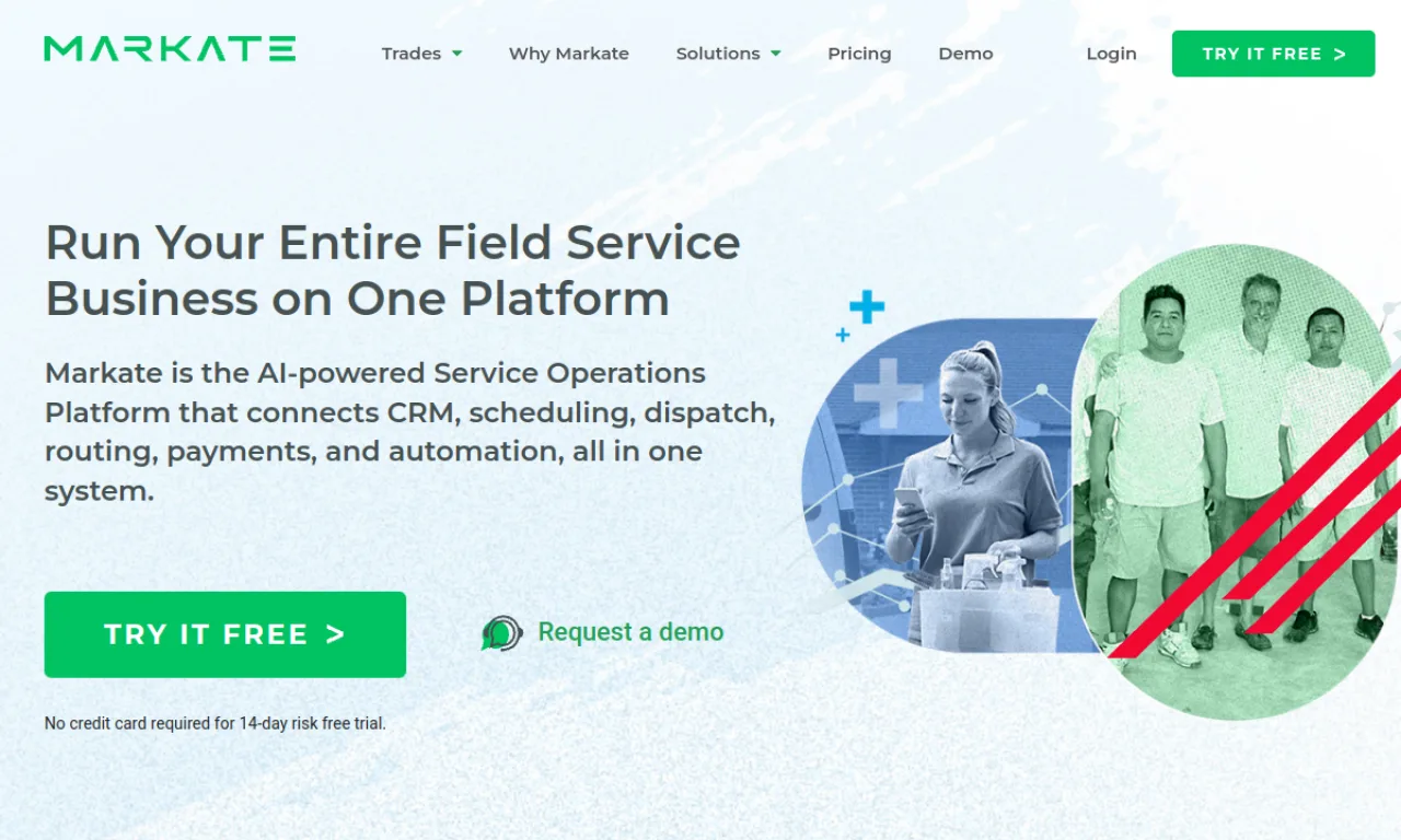 Screenshot of Markate / Yardbook website