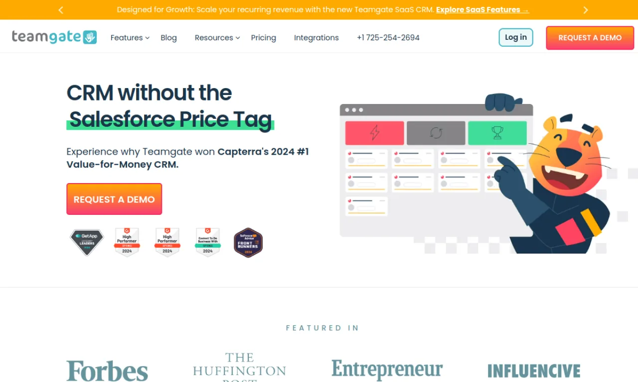 Screenshot of Teamgate website