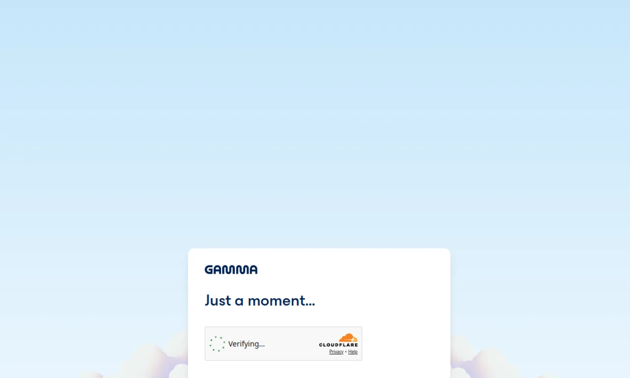 Screenshot of Gamma website